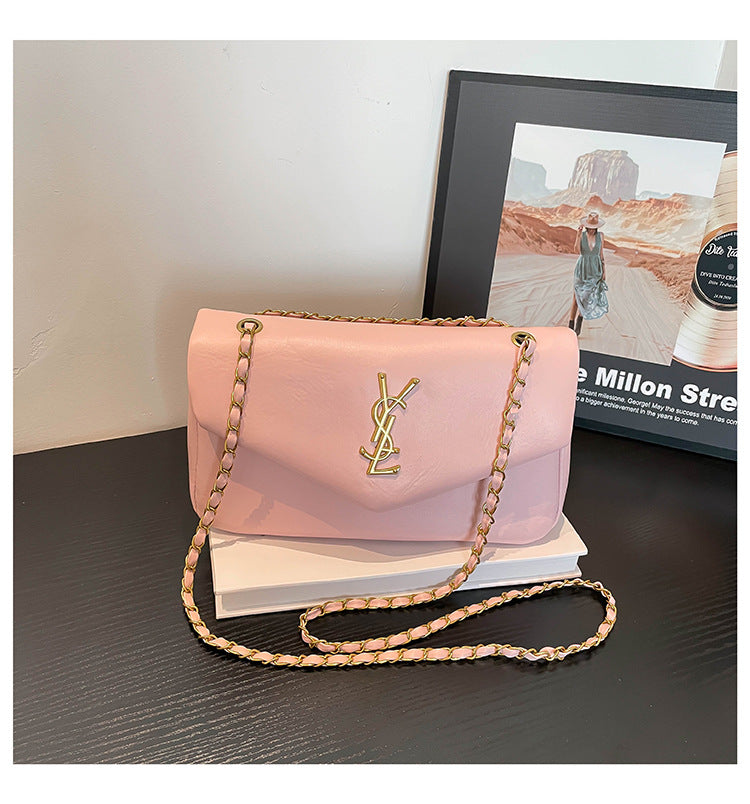 # Lambskin Textured Cloud Shoulder/Crossbody Bag