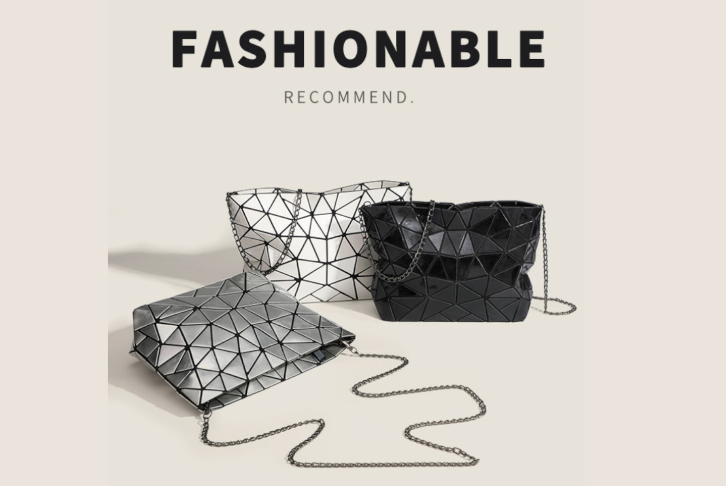 Simple Triangular-Patch Women's Bag