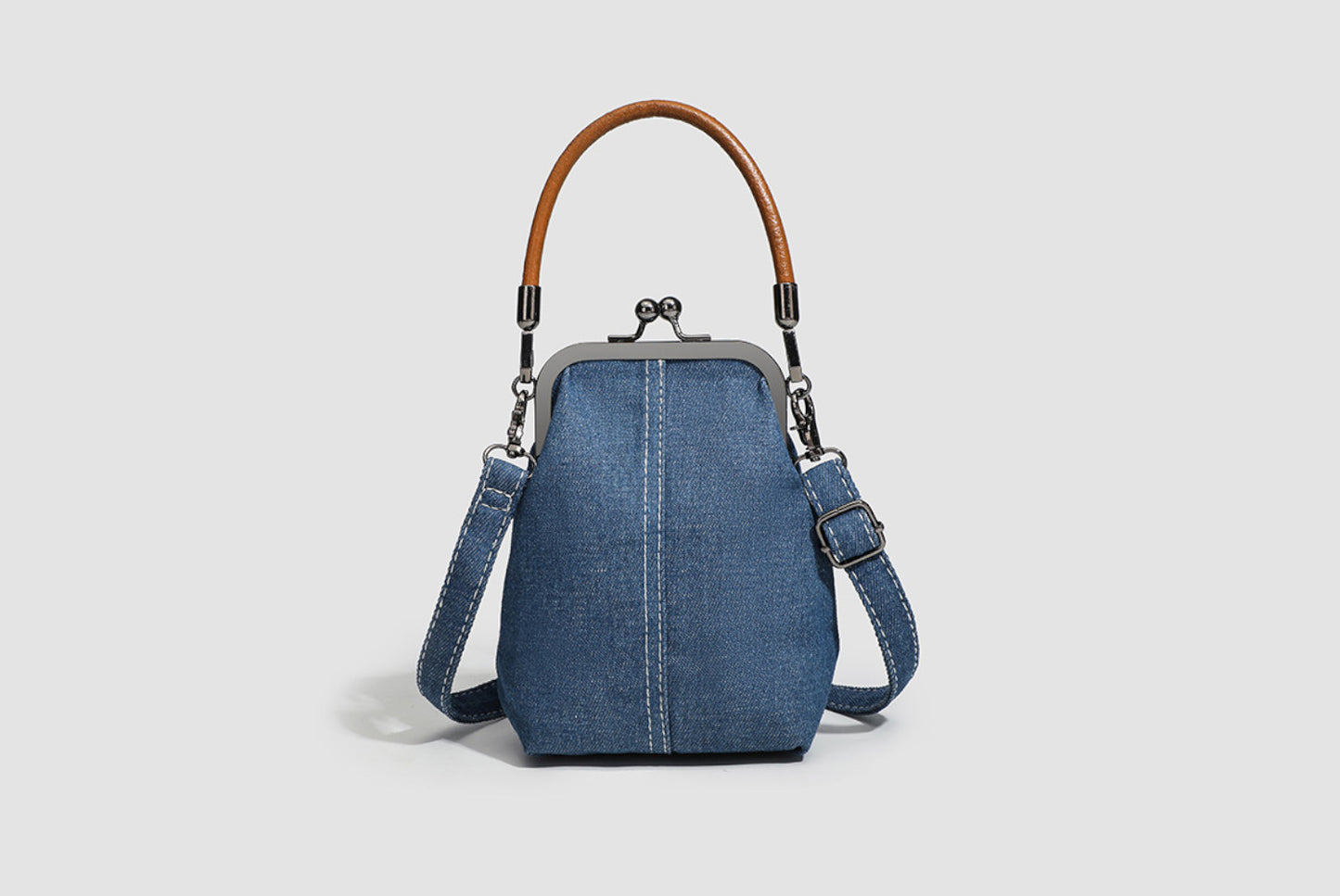 Denim Clip-On Crossbody Handbag