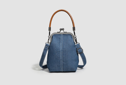 Denim Clip-On Crossbody Handbag