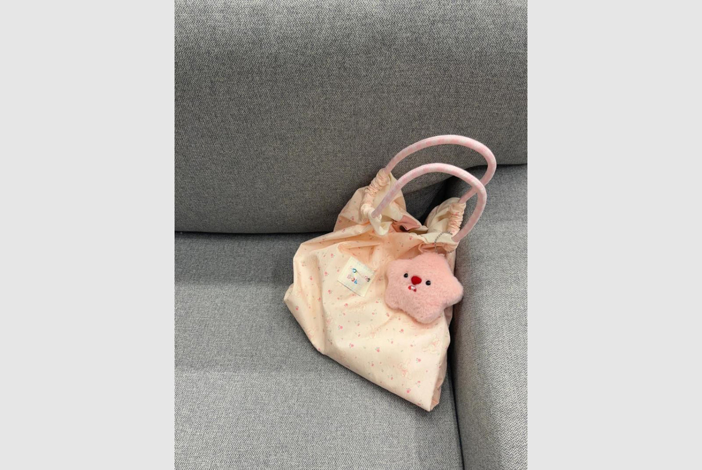 Cartoon Canvas Bag (with Charm)