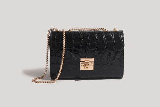 Casual Retro Crossbody Shoulder Bag (Black)**