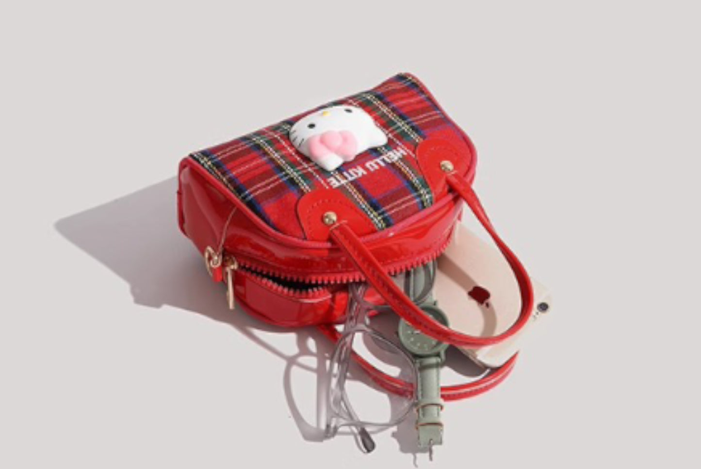 **Hello Kitty KT Plaid Shoulder Bag
