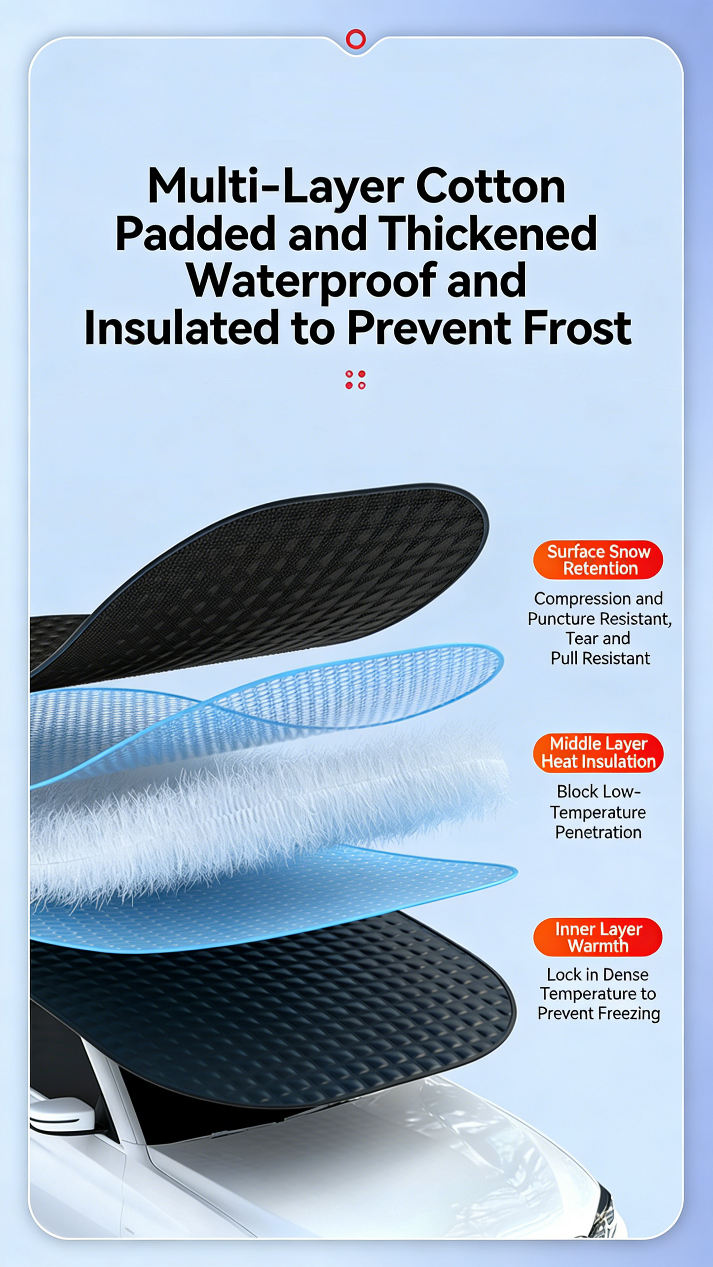 **Winter Car Cover (Thickened Anti-freeze and Snowproof Car Cover)**