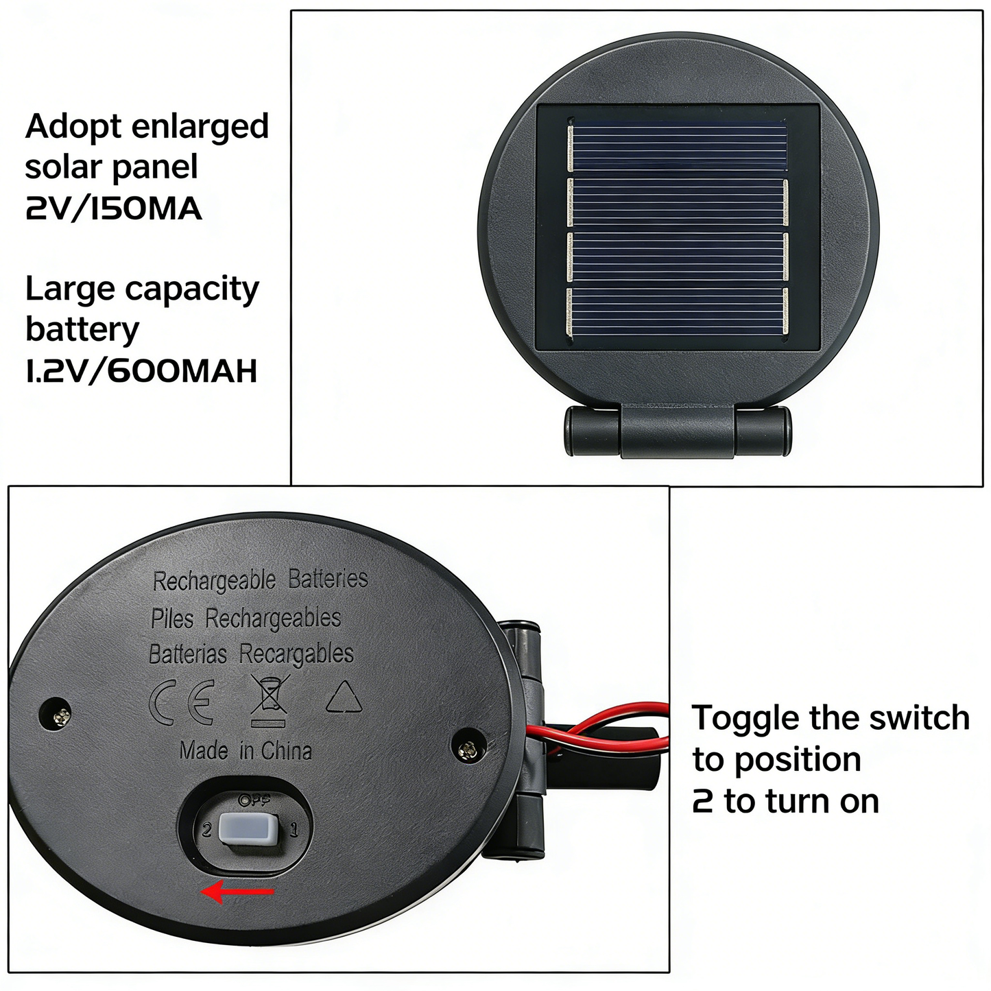 Solar-Powered 7-Head Rose Light