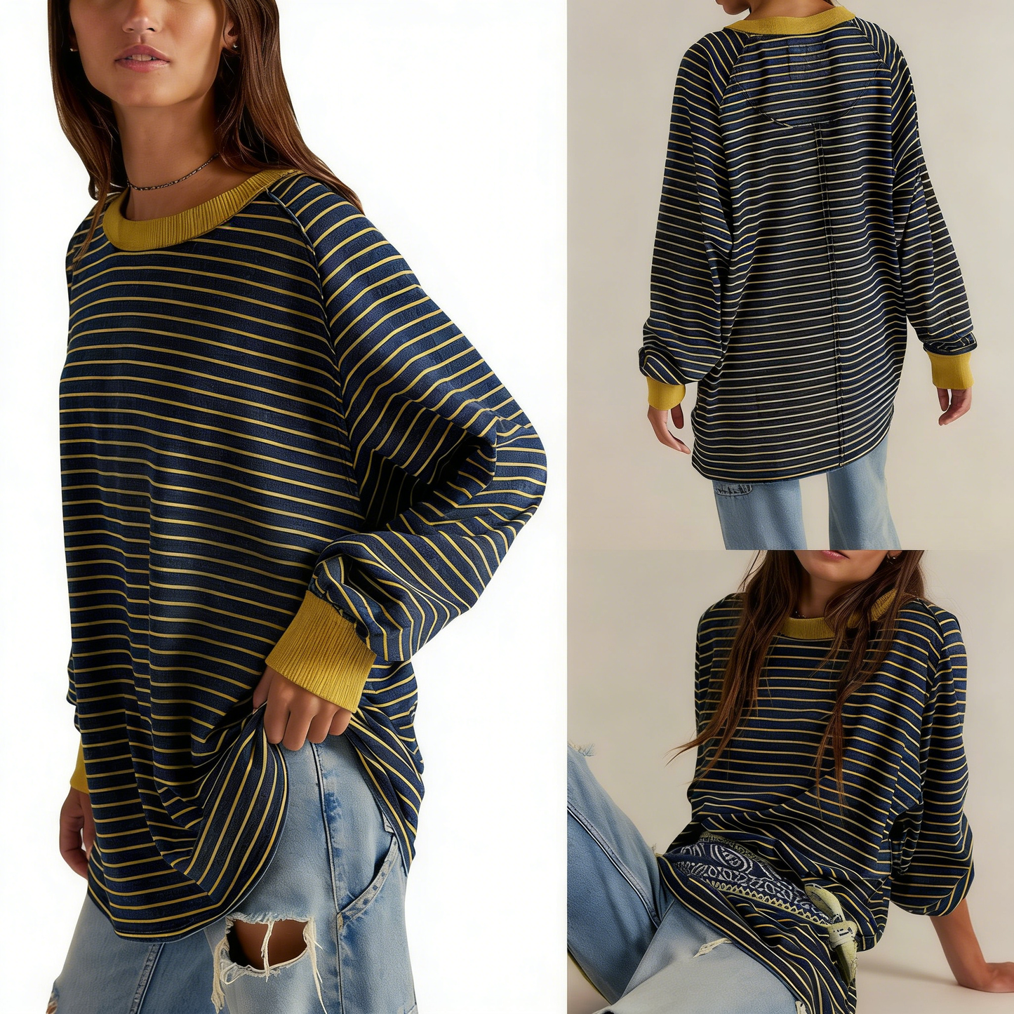 Casual Striped Long Sleeve T-Shirt