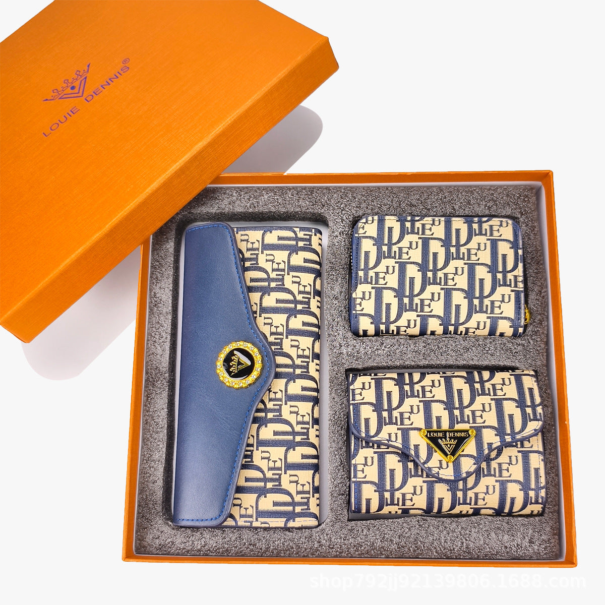 Retro PU Leather Women's Wallet Set with Gift Box