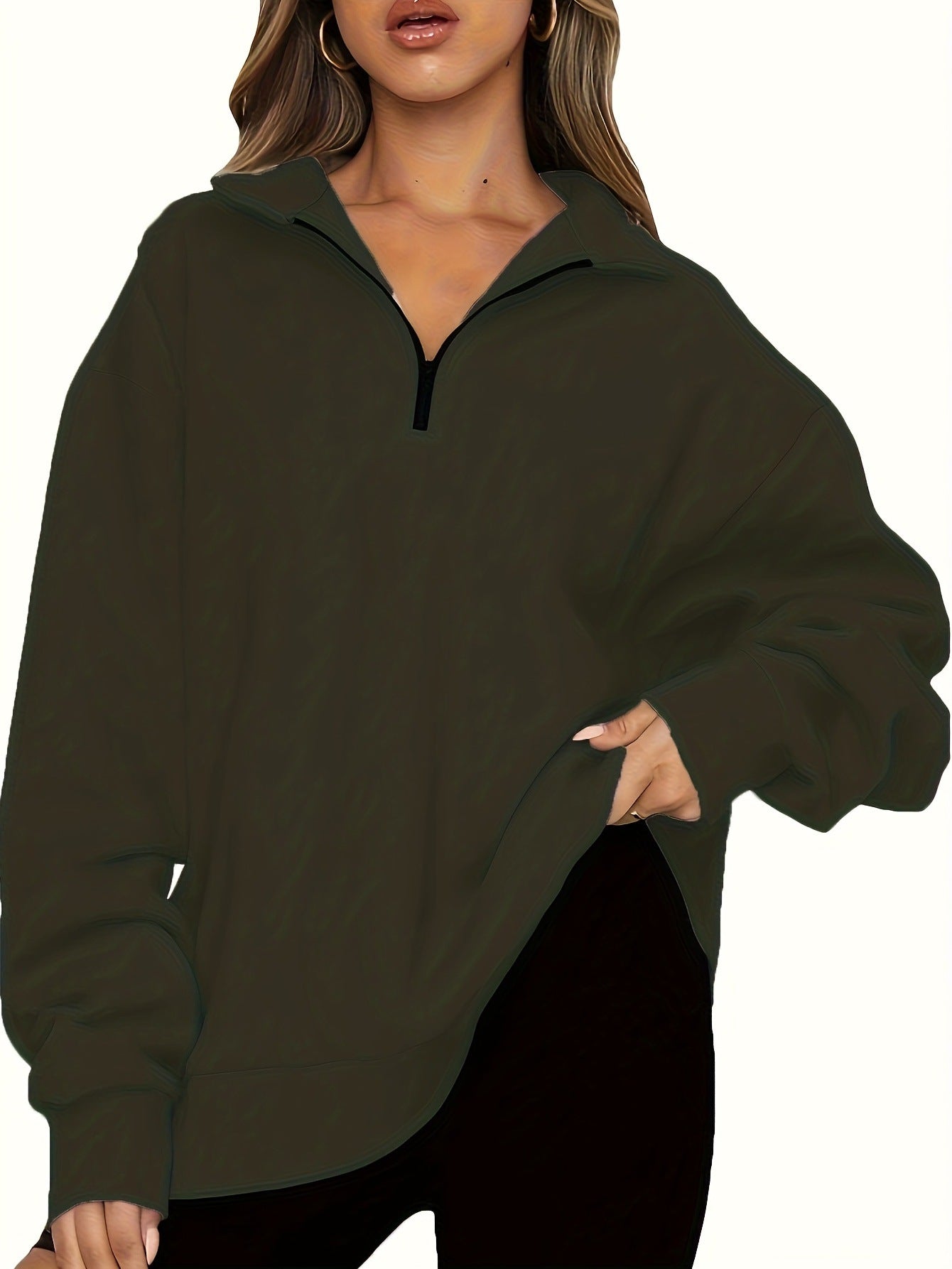Women's Half-Zip Pullover Sweatshirt
