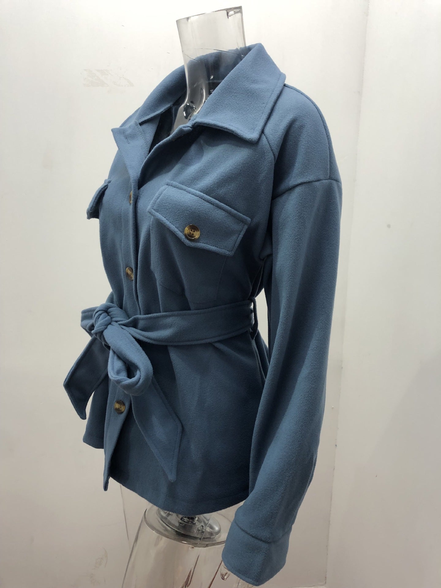 Women's Long-Sleeved Wool Coat