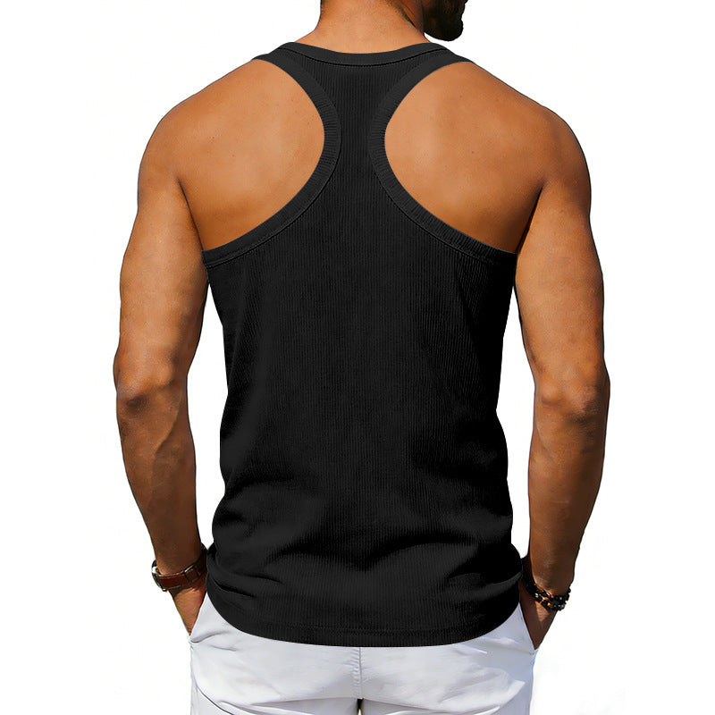 # Men's Ribbed Quick-Dry Sports Tank Top