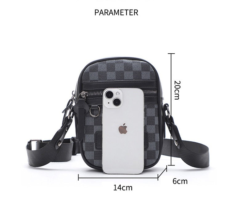 Business Men's Quilted Shoulder Bag