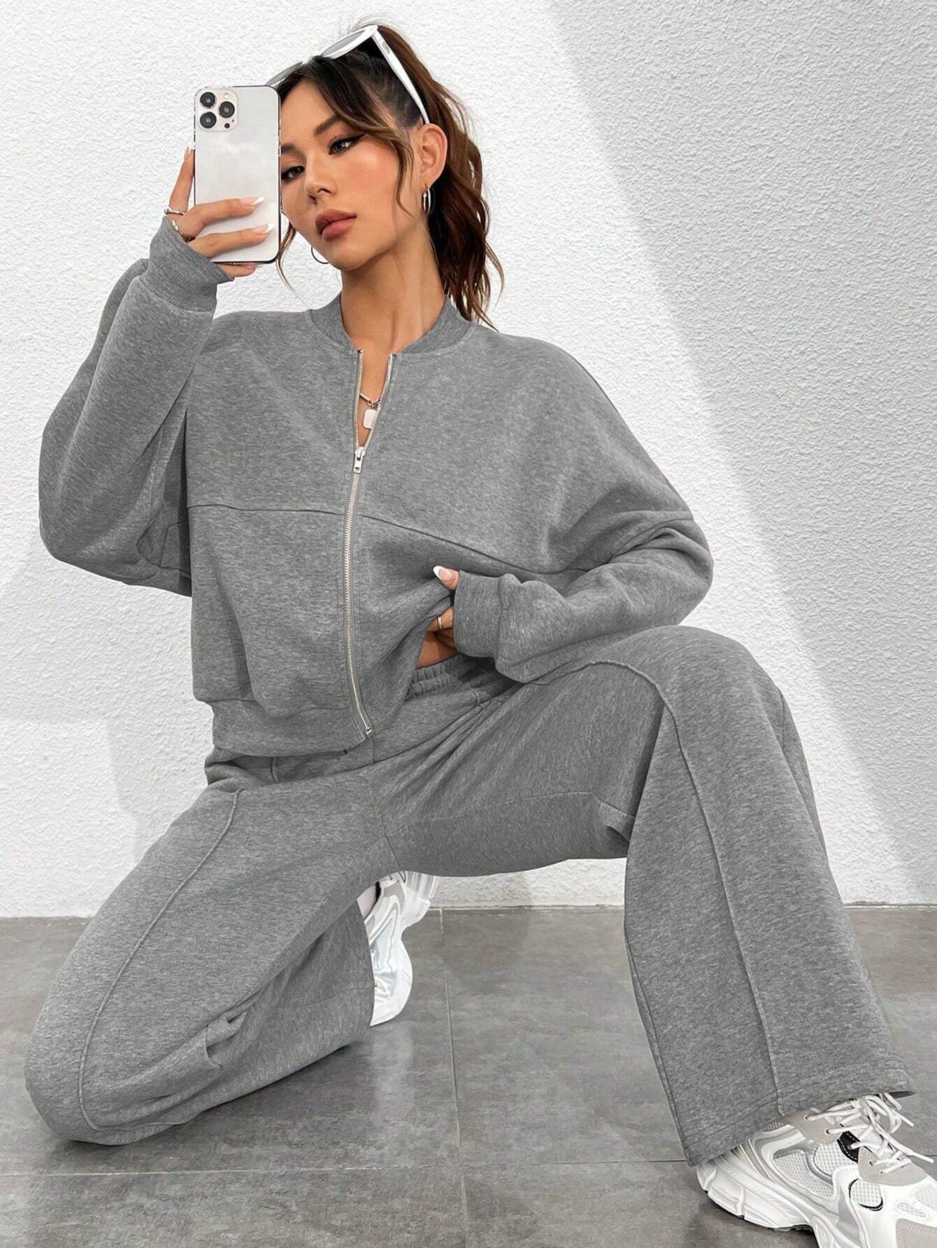 **Trendy Cardigan Slim Fit Two-Piece Set for Women**