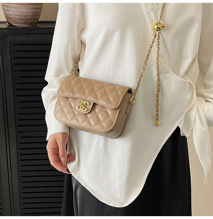 Quilted Chain Bag with Small Gold Balls