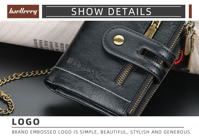 Business Men's Short PU Walle