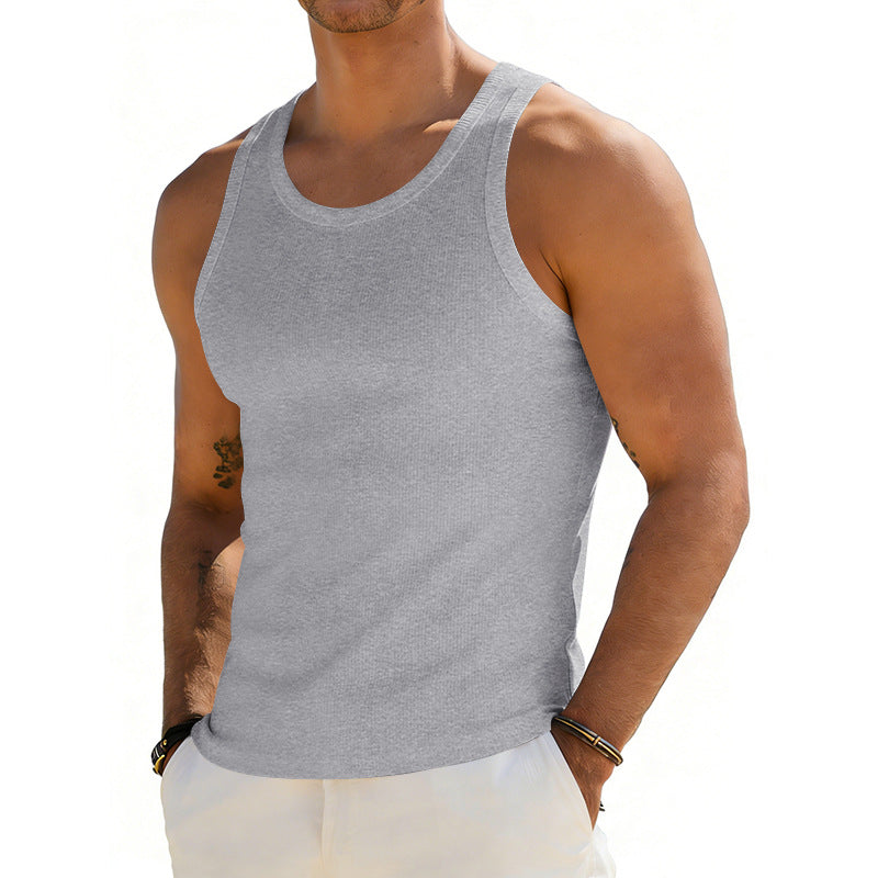 # Men's Ribbed Quick-Dry Sports Tank Top