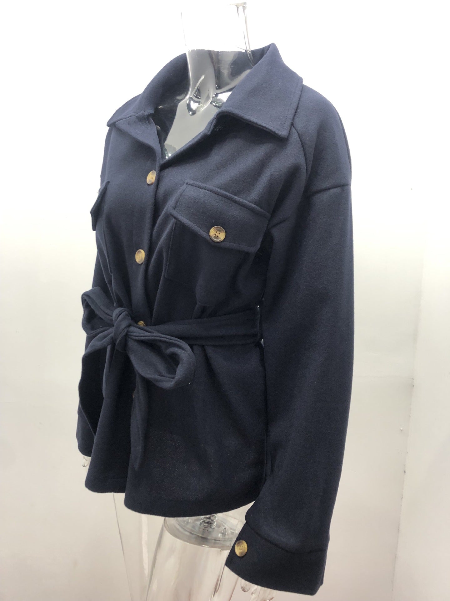 Women's Long-Sleeved Wool Coat