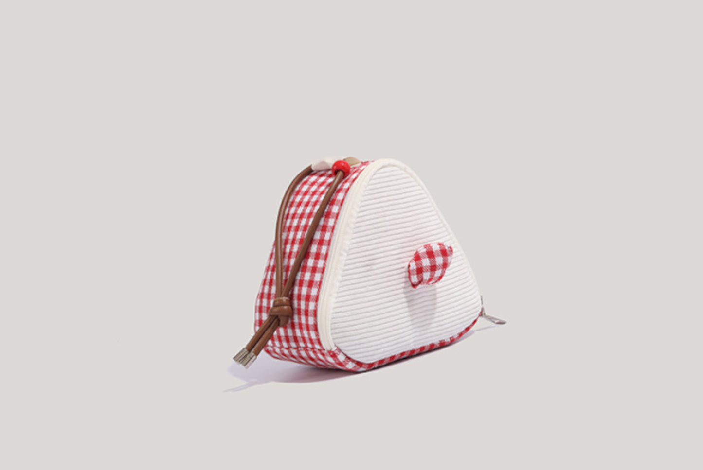 Cake Clutch with Plaid and Contrast Colors**