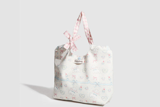 Cute Floral Canvas Lunch Bag for Women