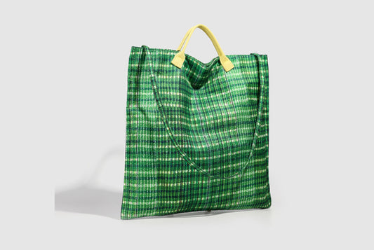 **Colorful Striped Commuter Tote Canvas Bag**