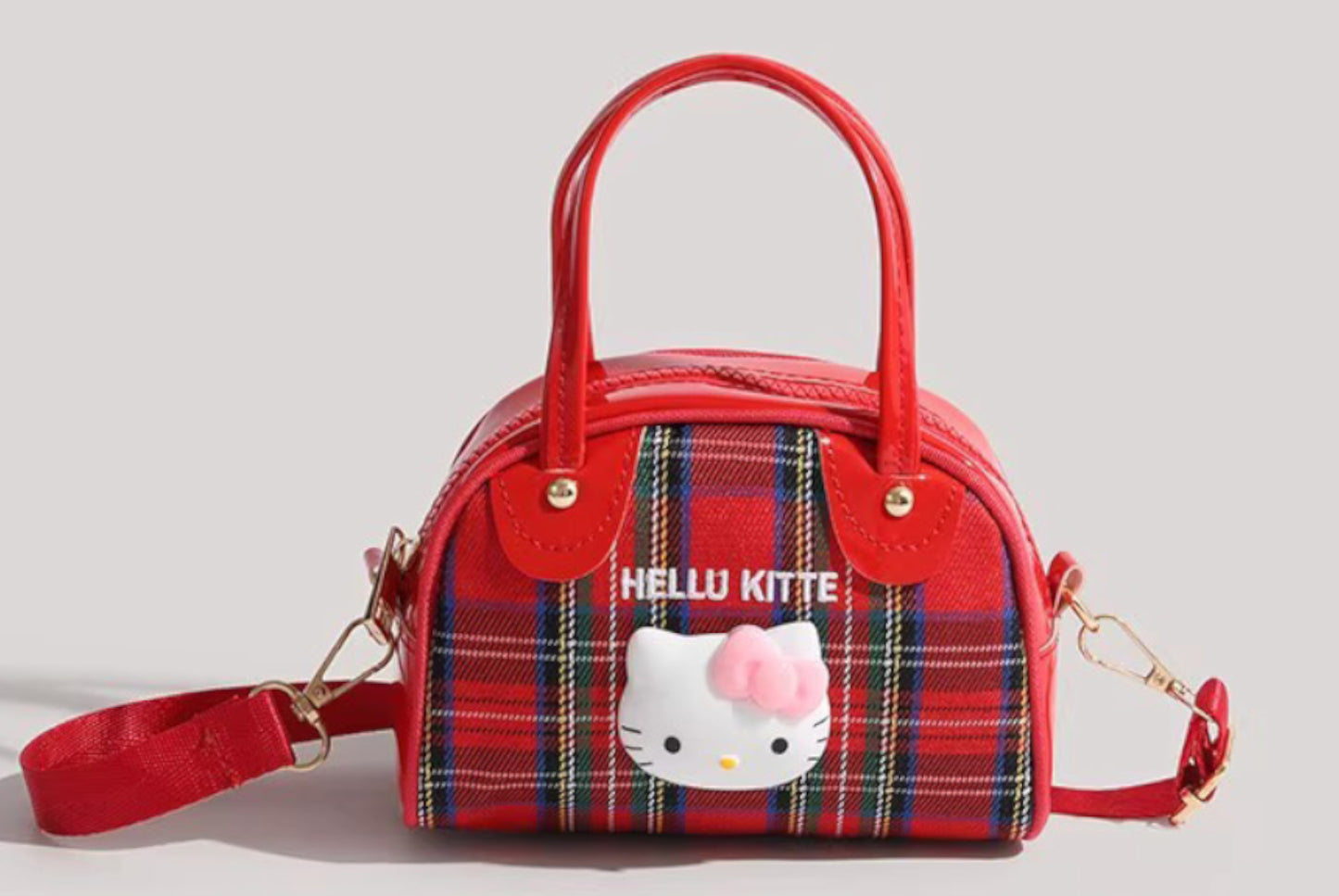 **Hello Kitty KT Plaid Shoulder Bag