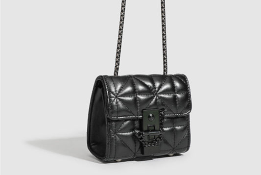 High-End Diamond-Quartz Chain Mini Bag