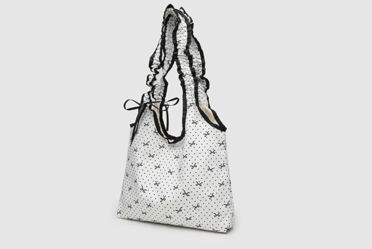 Bow Polka Dot Canvas Bag