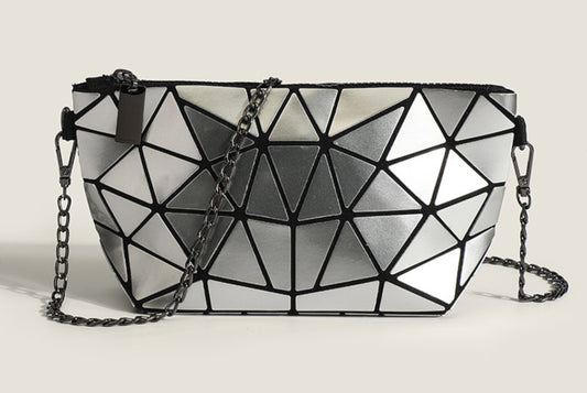 Geometric Diamond Checkered Versatile Shoulder Bag