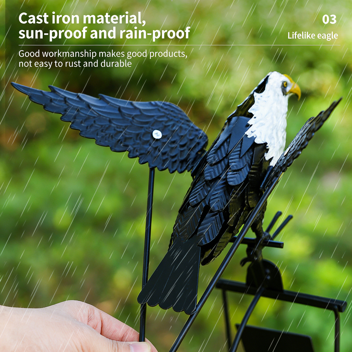 **Eagle Bird Repeller Simulated Iron Weather Vane**