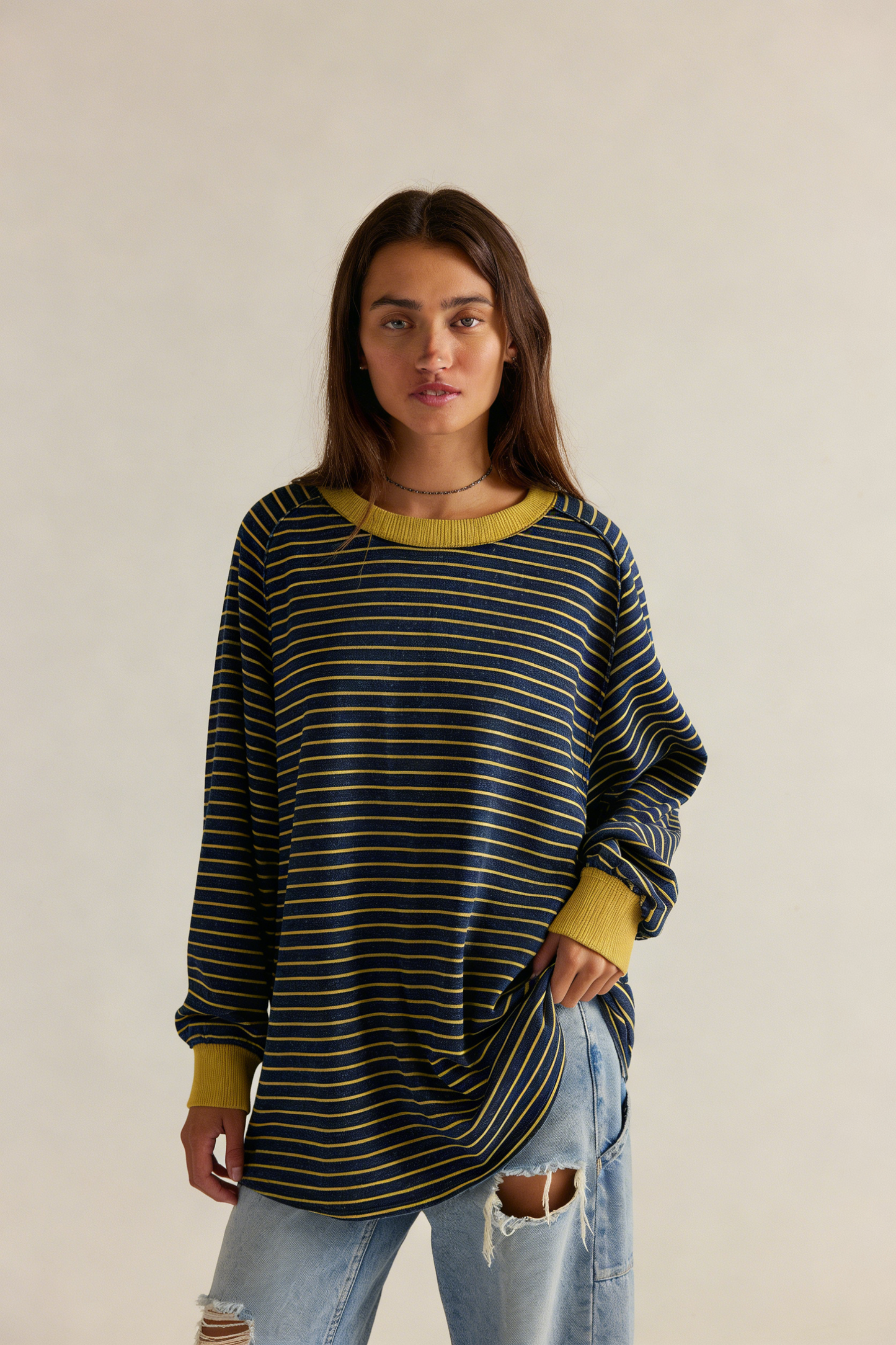 Casual Striped Long Sleeve T-Shirt