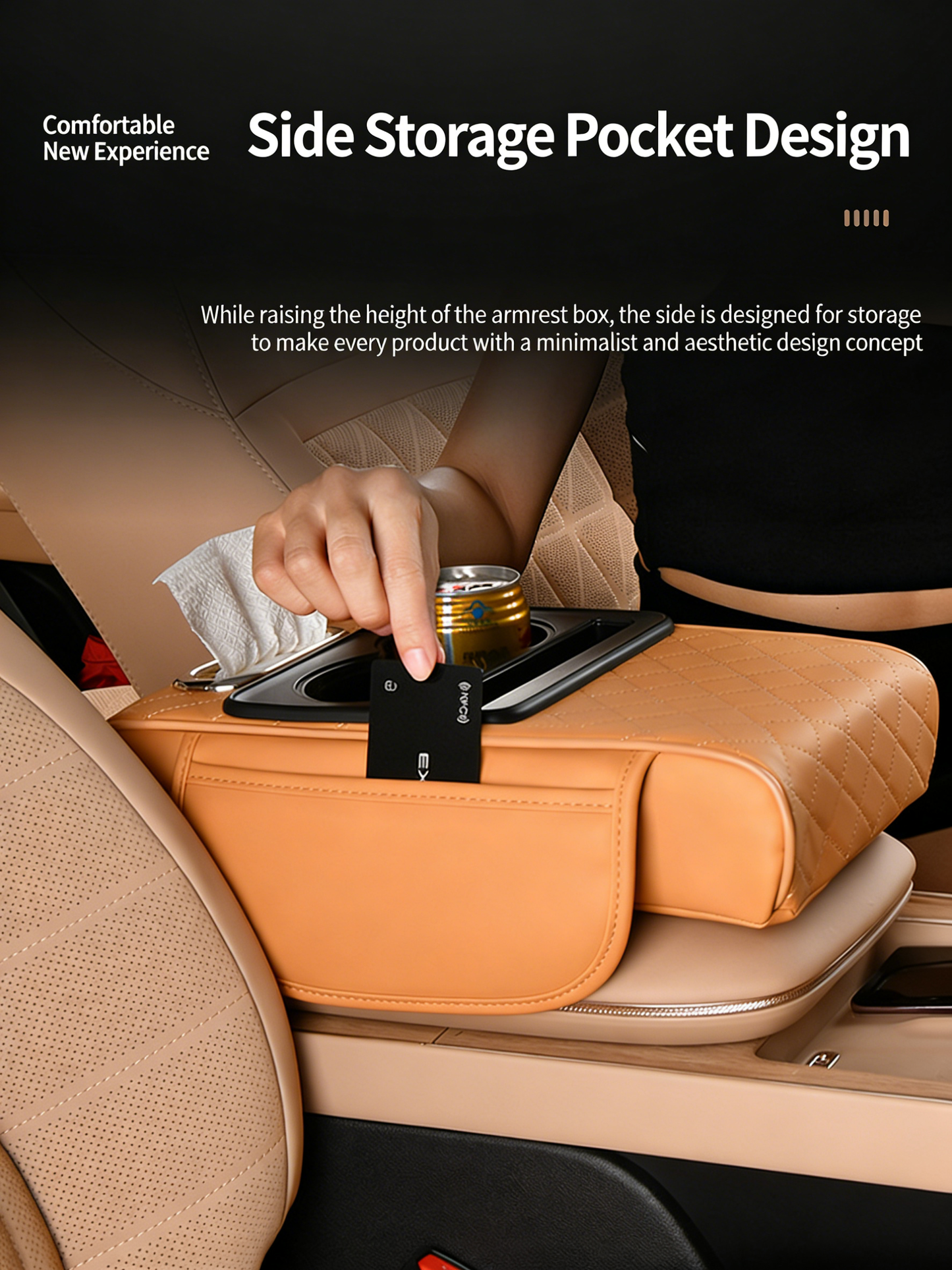 **Multifunctional Car Armrest Box Seat Mount/Booster**