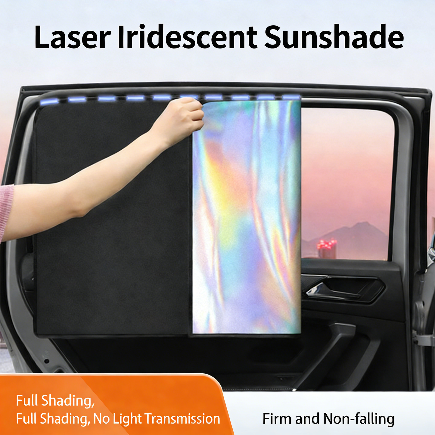 **Laser-Inlaid Magnetic Sunshade Curtain**