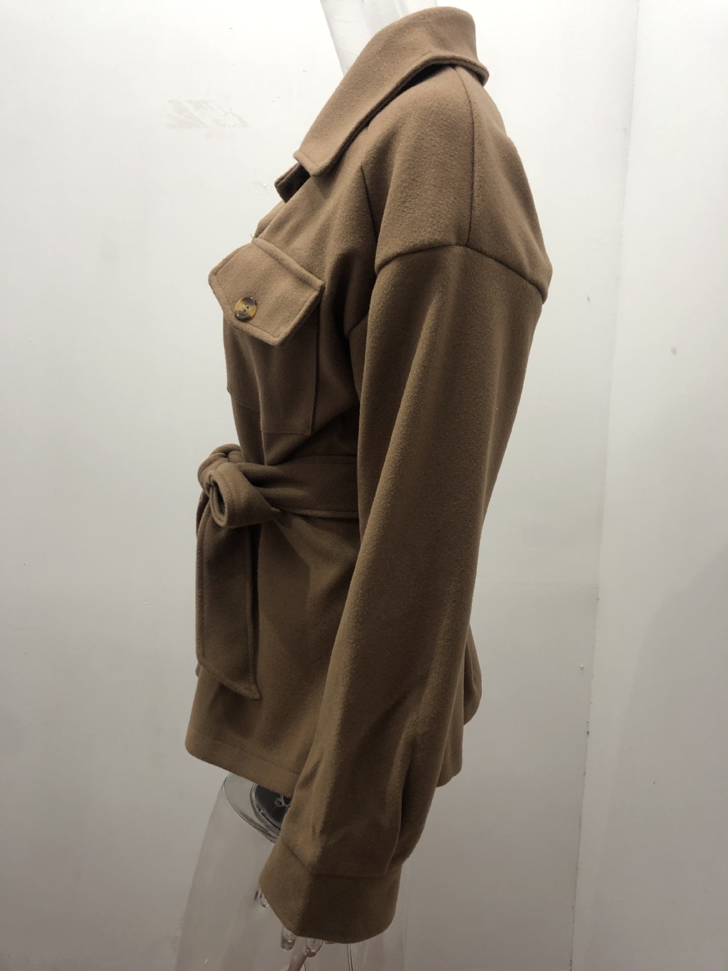 Women's Long-Sleeved Wool Coat