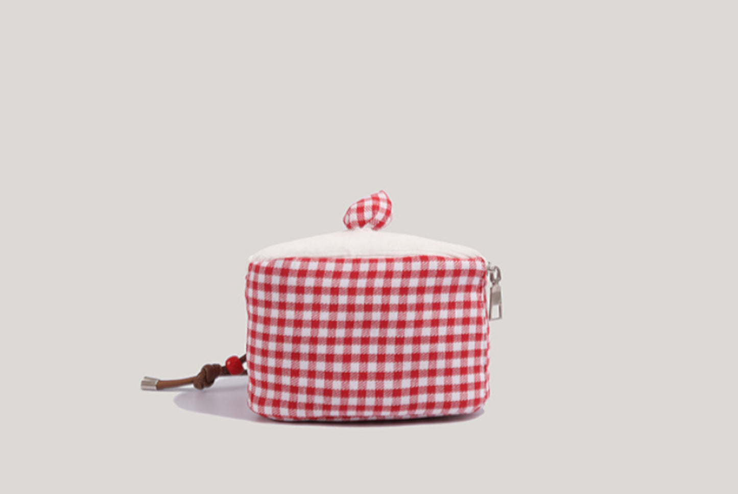 Cake Clutch with Plaid and Contrast Colors**