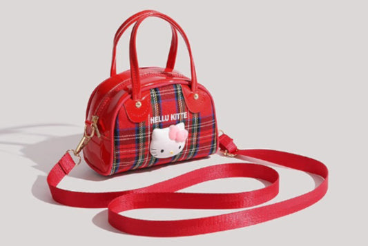 **Hello Kitty KT Plaid Shoulder Bag