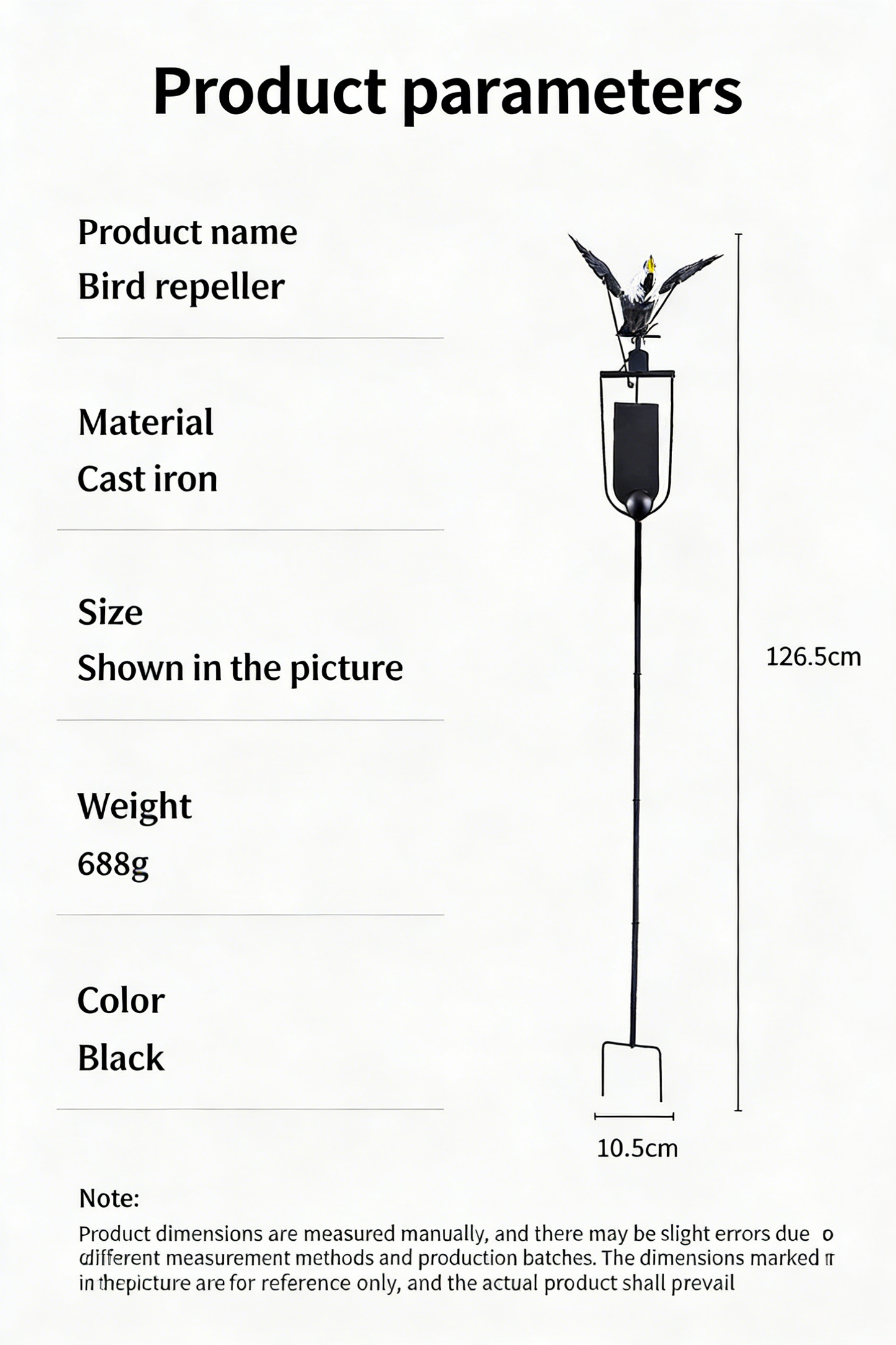 **Eagle Bird Repeller Simulated Iron Weather Vane**