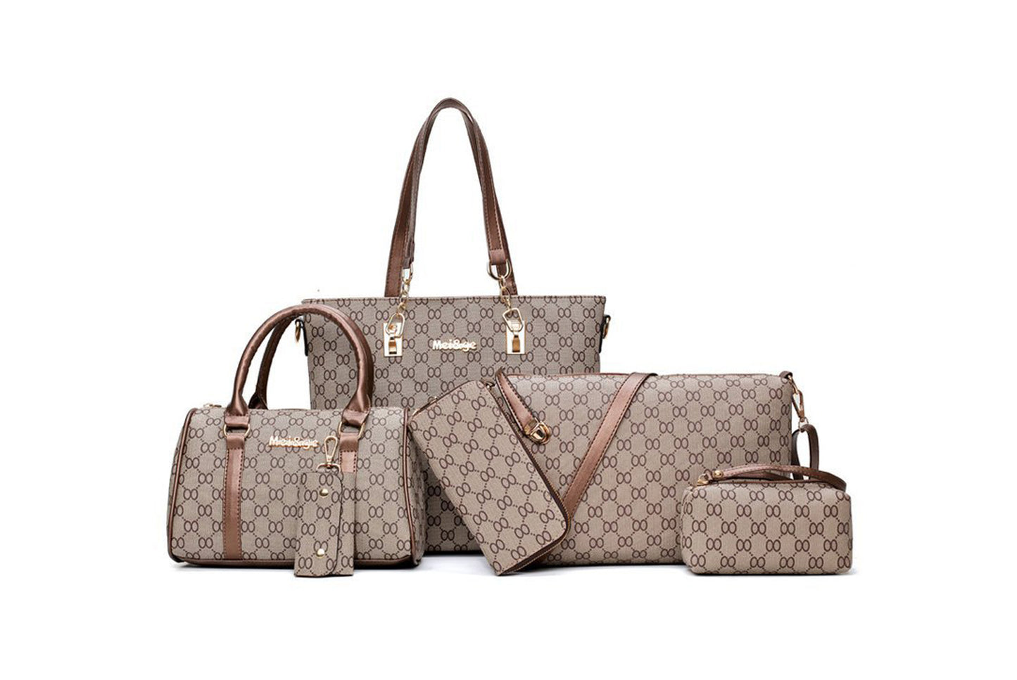 Stylish Six-Piece Mother-Daughter Bag Set