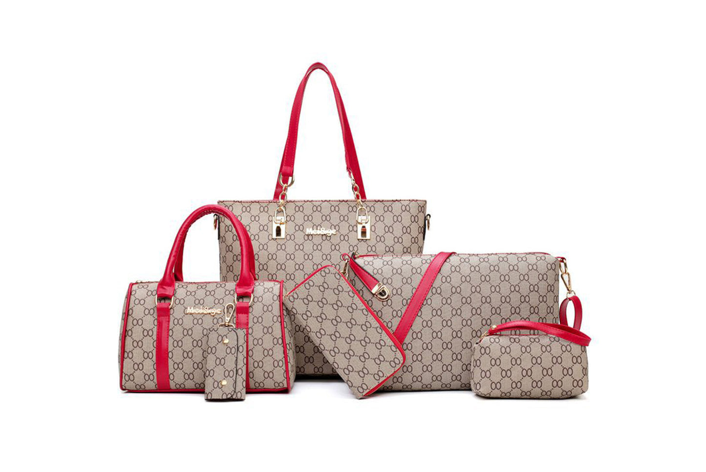 Stylish Six-Piece Mother-Daughter Bag Set