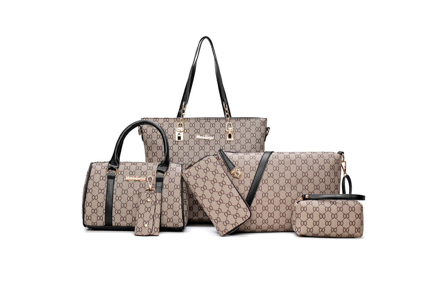 Stylish Six-Piece Mother-Daughter Bag Set