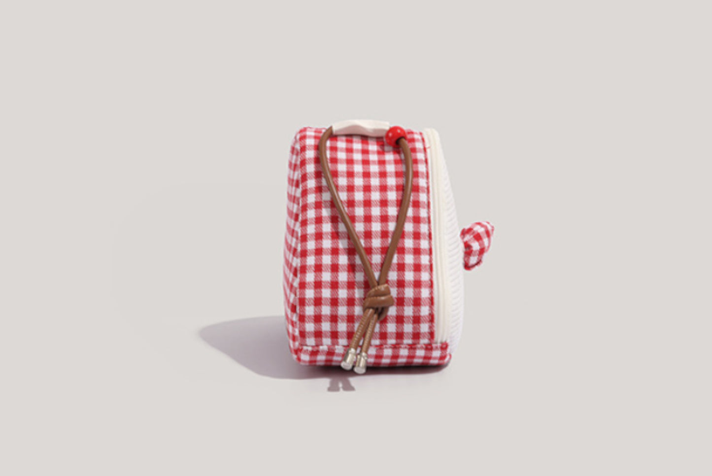 Cake Clutch with Plaid and Contrast Colors**