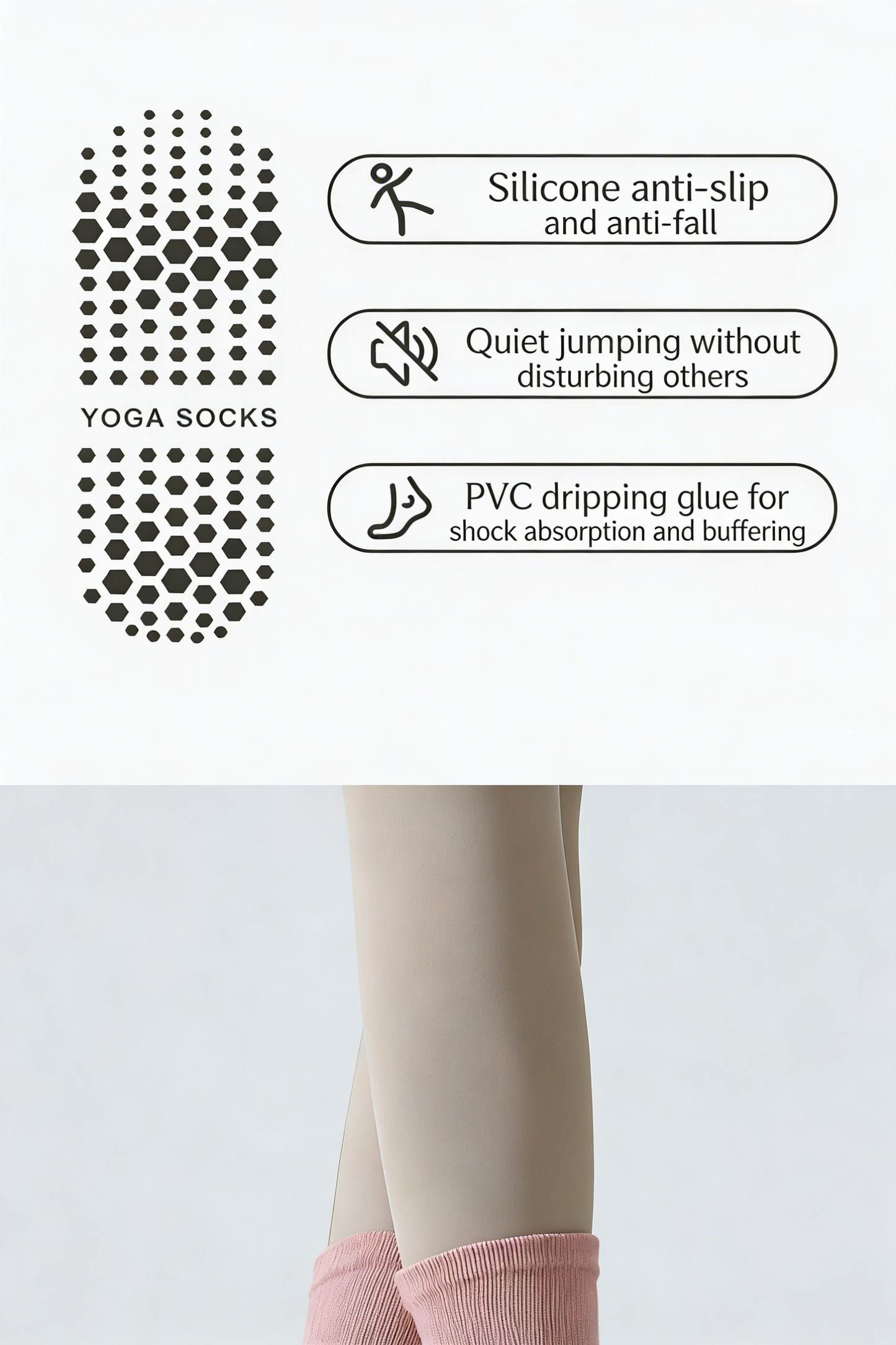 Professional Anti slip Yoga Five Finger Socks Women's Long Tube Pilates Fitness Socks
