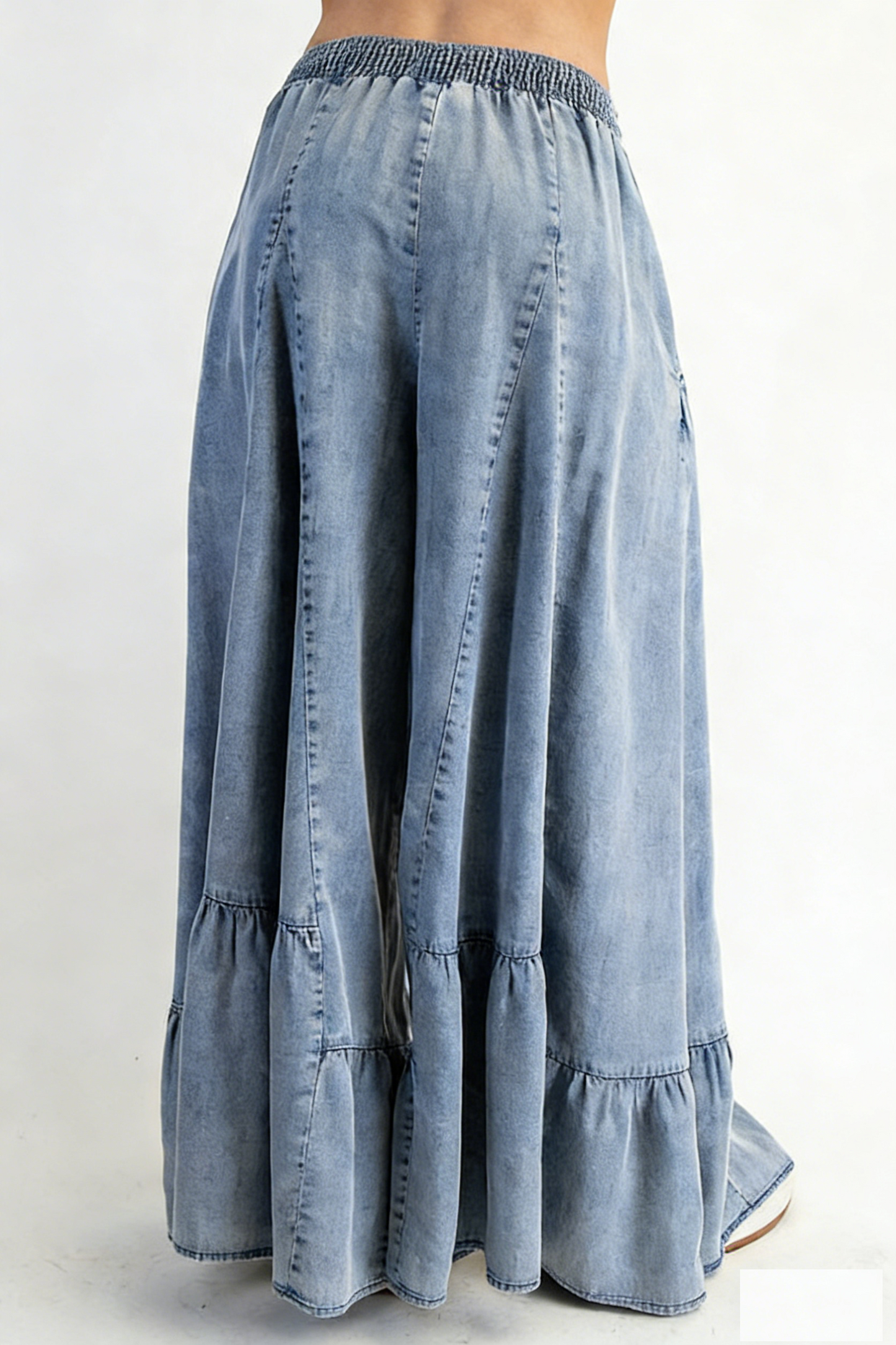 Women's Elastic Waist Casual Wide-Leg Trousers