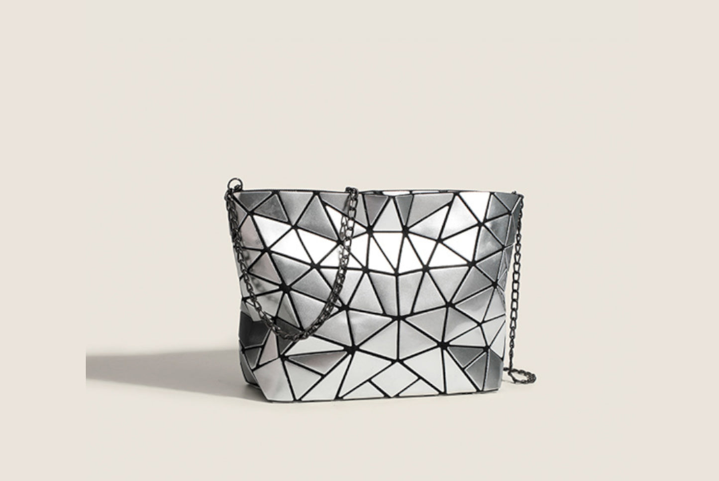Simple Triangular-Patch Women's Bag