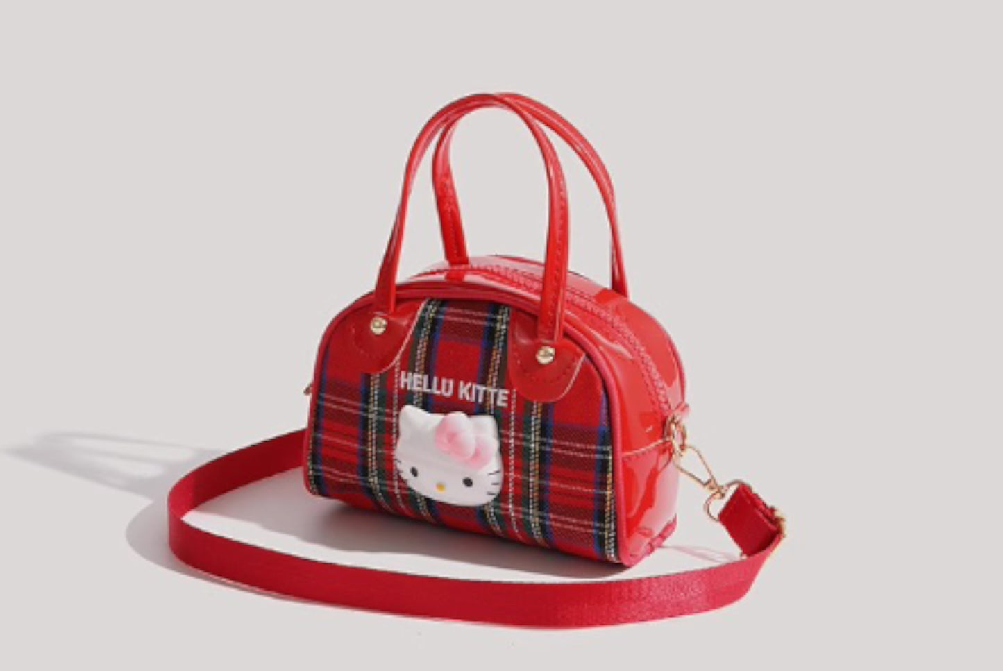 **Hello Kitty KT Plaid Shoulder Bag