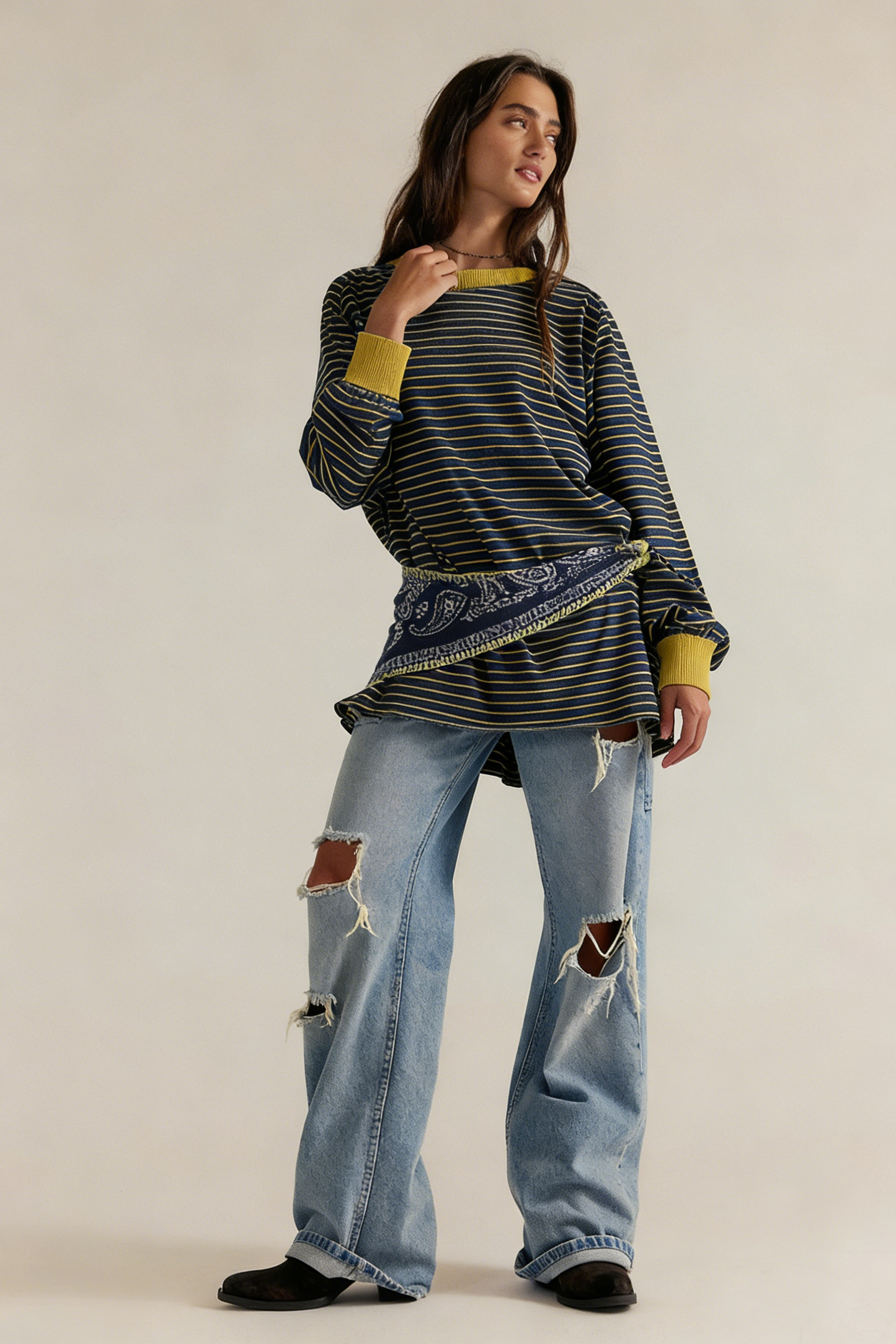 Casual Striped Long Sleeve T-Shirt
