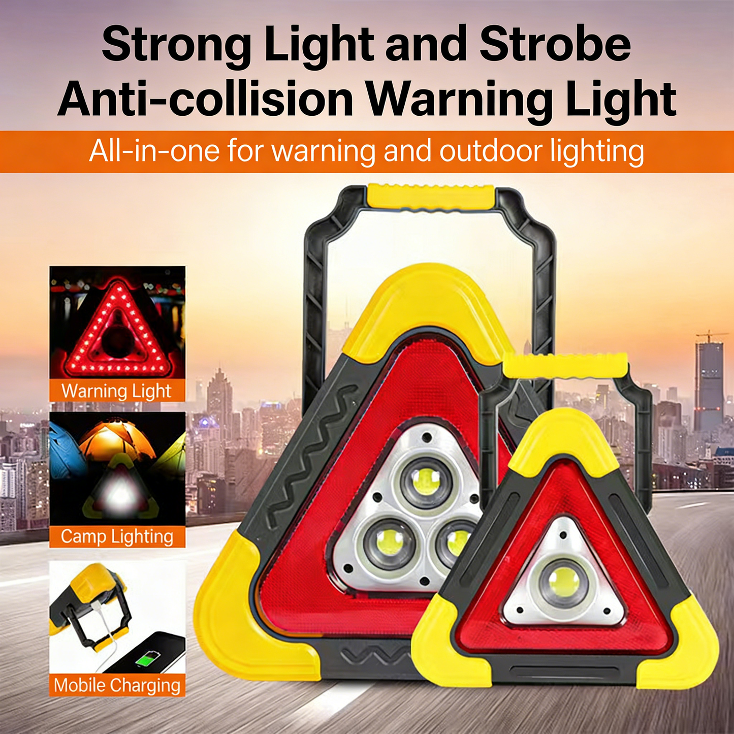**Car LED Lighting Tripod Warning Sign**