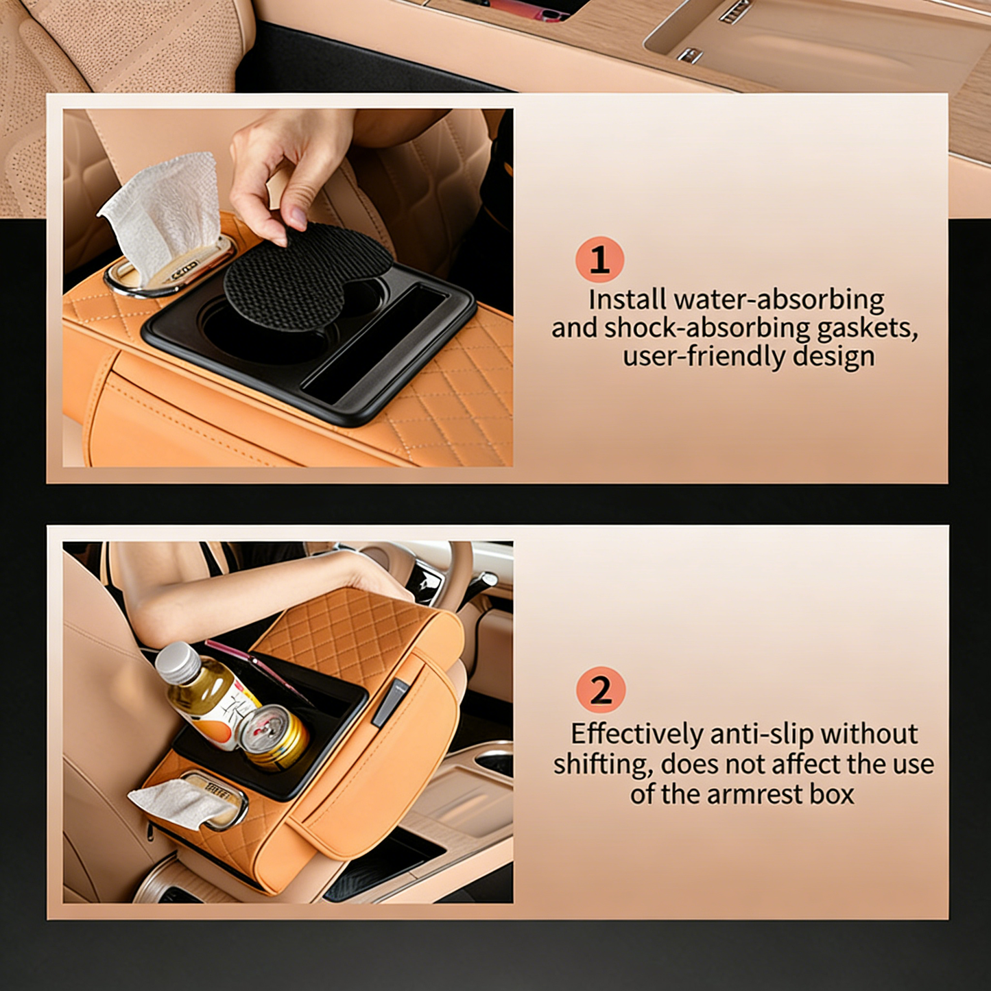 **Multifunctional Car Armrest Box Seat Mount/Booster**