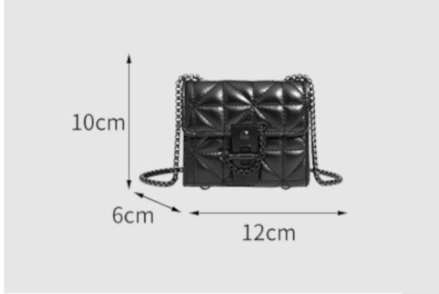 High-End Diamond-Quartz Chain Mini Bag