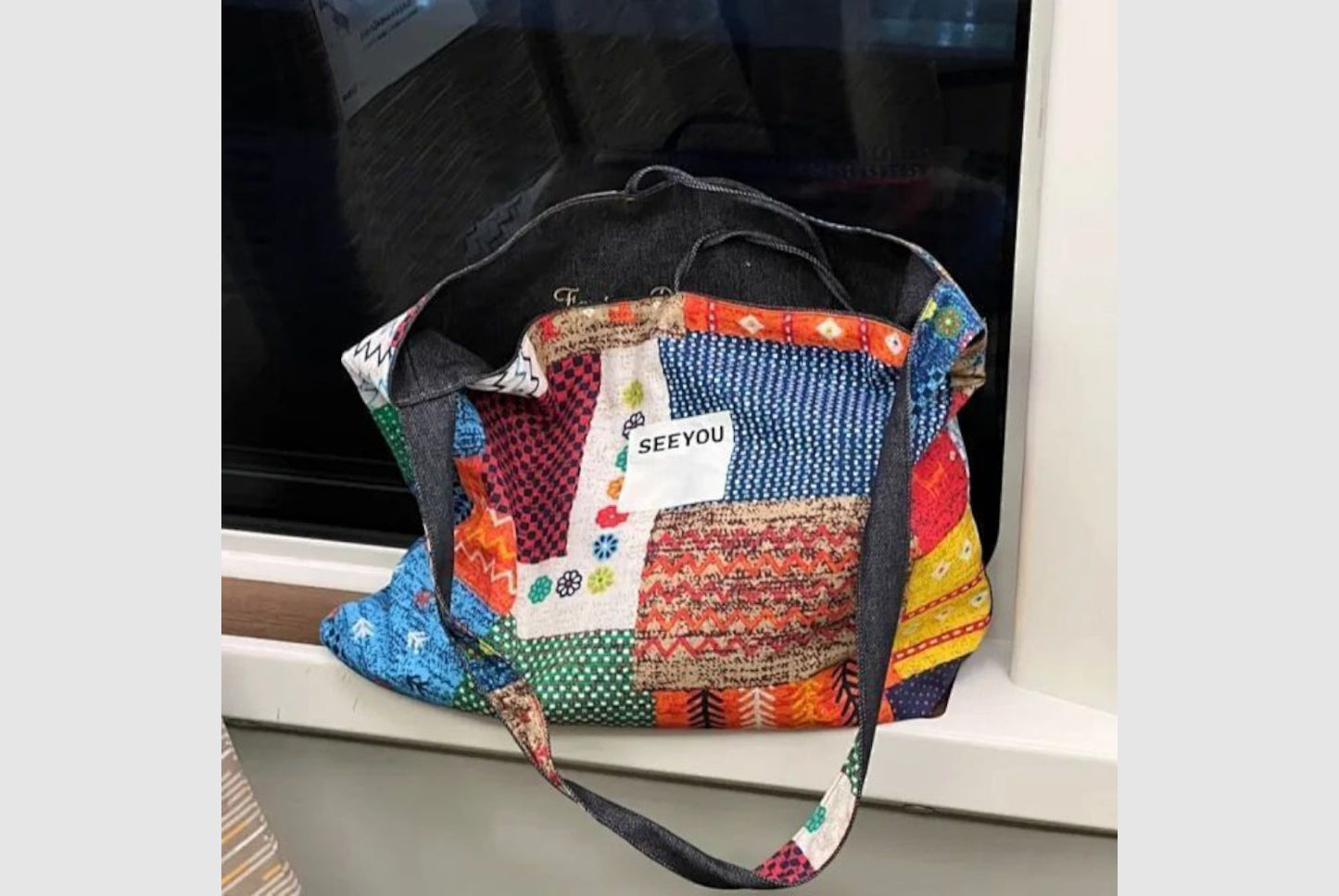 Large-Capacity Denim Tote Shoulder Bag for Women