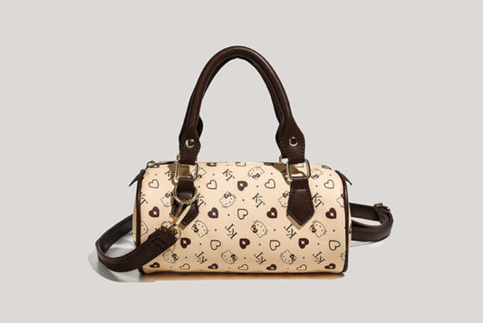 Crossbody Boston Bag - Beige