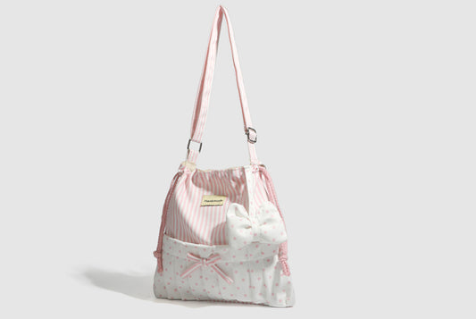 Bow Stripe Shoulder/Crossbody Bag**